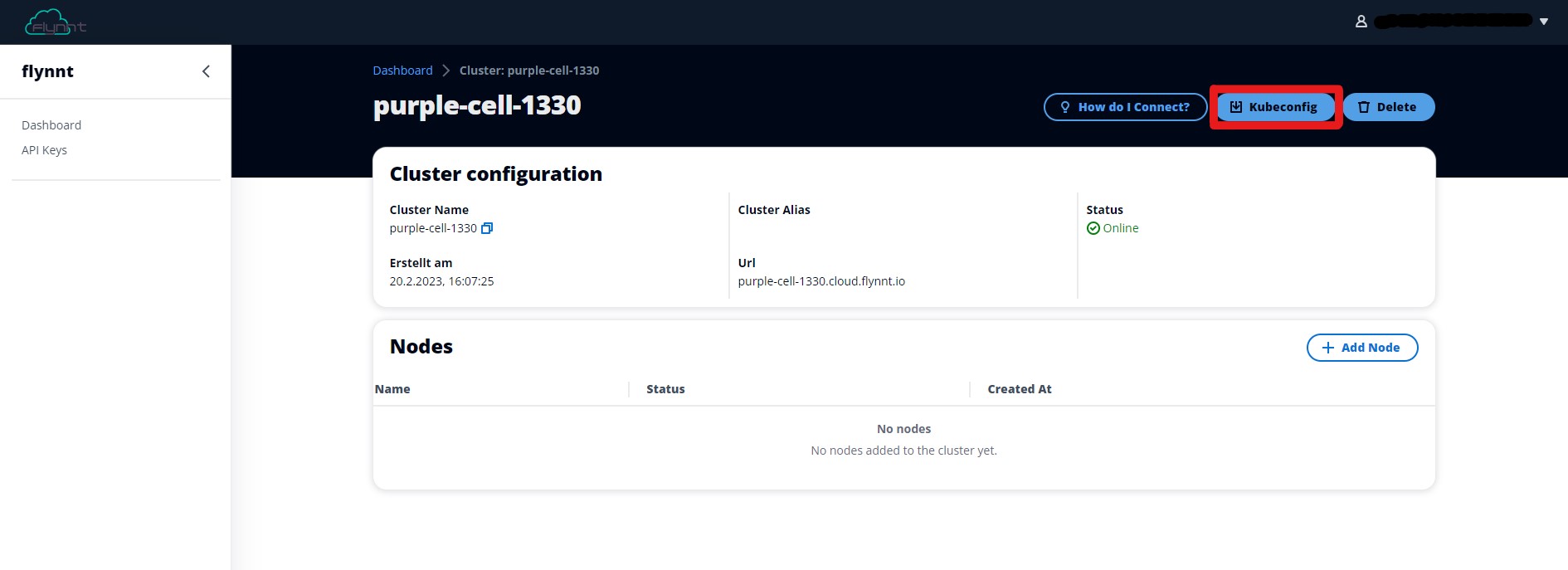 Kubeconfig Download